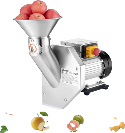 VEVOR 550W Electric Fruit Apple Crusher, SUS304 Desktop Crushing Machine, Grinds Whole Apples Up to 2.76