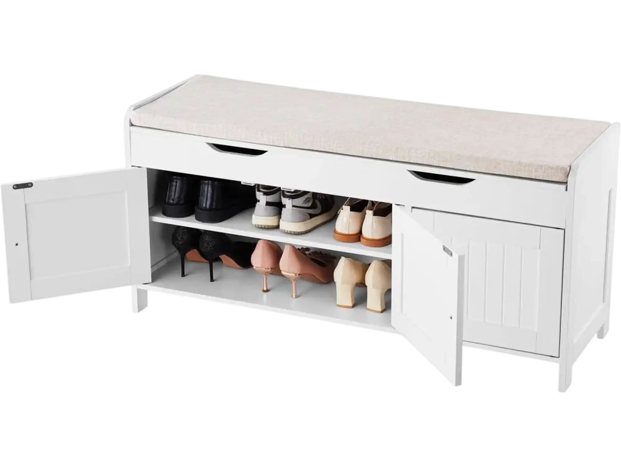 Vevor Shoe Bench Entryway Bench with Cushion 41.3