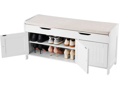 Vevor Shoe Bench Entryway Bench with Cushion 41.3