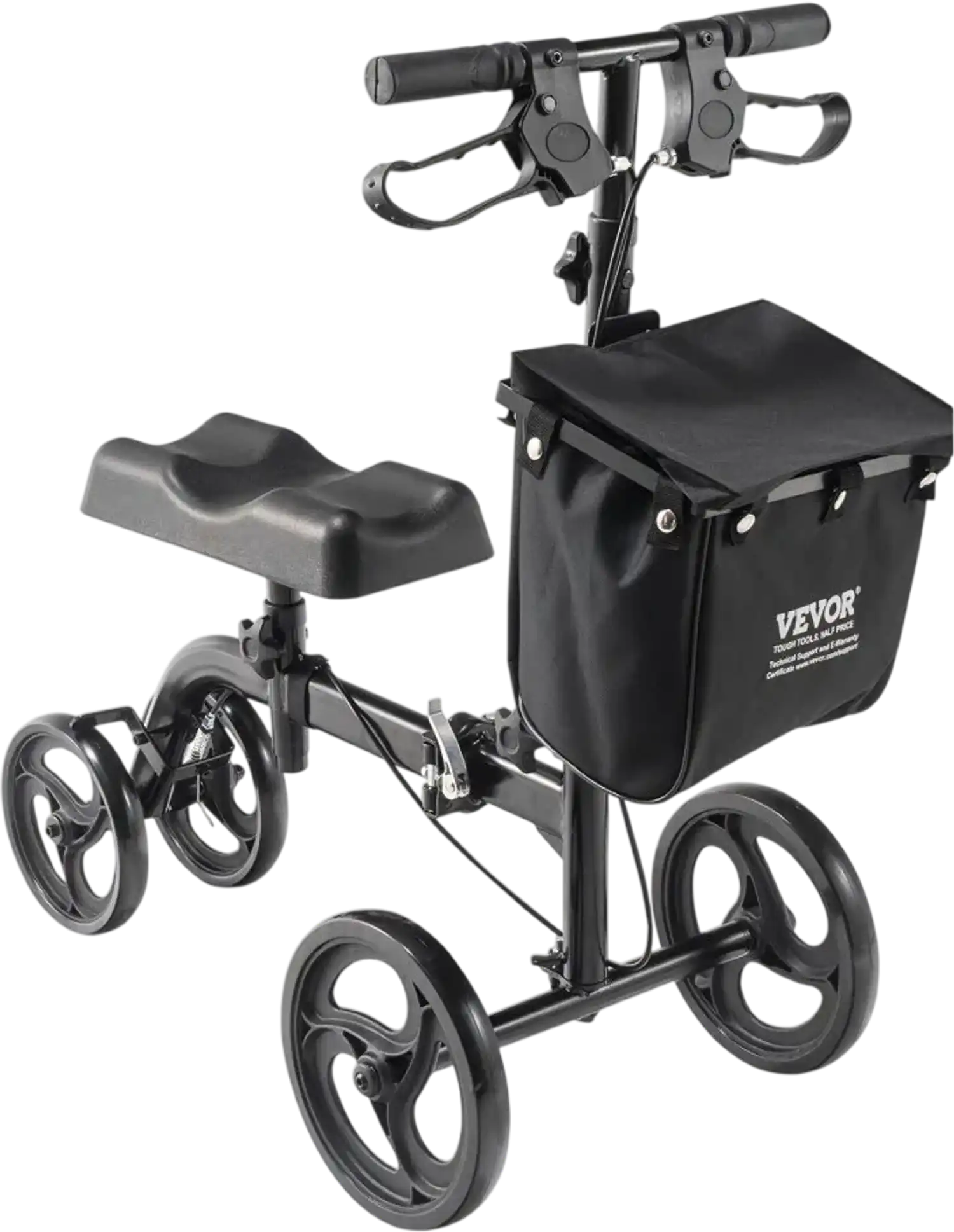 Vevor Knee Scooter Folding Carbon Steel Steerable Recovery Walker New