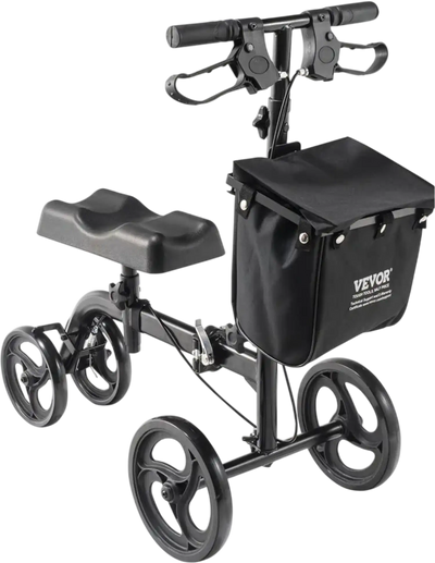 Vevor Knee Scooter Folding Carbon Steel Steerable Recovery Walker New