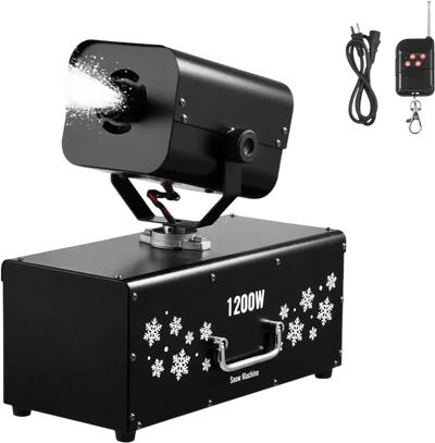 Vevor Snow Machine 1200W 90° Oscillating Snow Maker with Wireless Remote New
