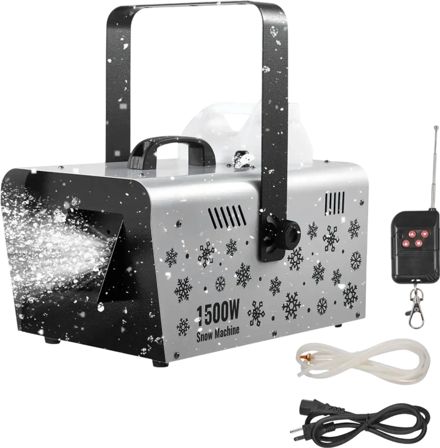 Vevor Snow Machine 1500W Handheld Hanging Wireless Remote Snow Maker New