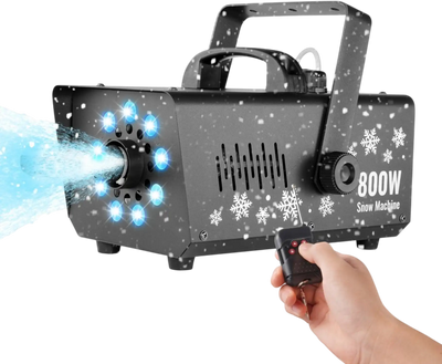Vevor Snow Machine 800W LED Snow Maker with Remote Control New