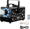 VEVOR 900W Snow Machine with 9 LED RGB Lights, 12 LED Lighting Colors, and Wireless Remote, Handheld/Hanging Outdoor Snowflake Machine Fake Snow Machines with 1L Tank for Christmas Party