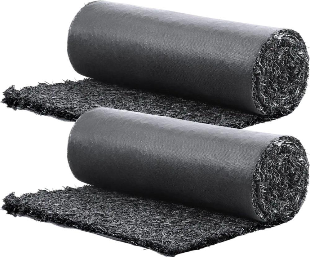 VEVOR Rubber Mulch for Landscaping, 2 Rolls Recycled Rubber Mulch Mat 96 x 22 in, Permanent Rubber Pathway, Natural-Looking Black Mulch Garden Edging for Plants, Vegetables & Flower Garden Barrier