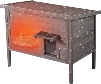Vevor Cat House Outdoor Weatherproof Wooden Feral Shelter 34