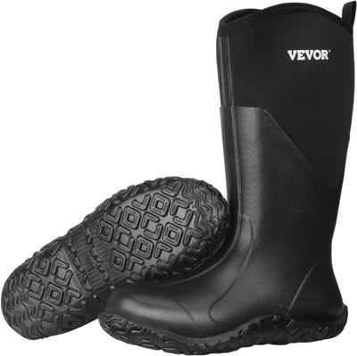 Vevor Protective Footwear Men's Waterproof Anti Slip Hunting Gardening Insulated Mud Boots Size 11 US New