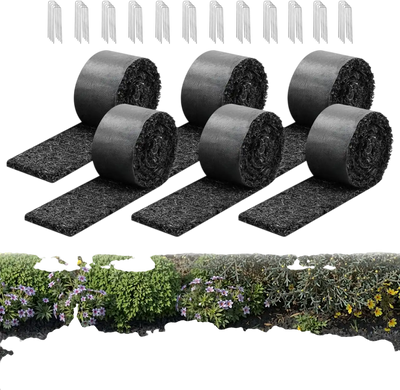 Vevor Rubber Mulch Mat Roll Landscaping Edging 6 Rolls 120