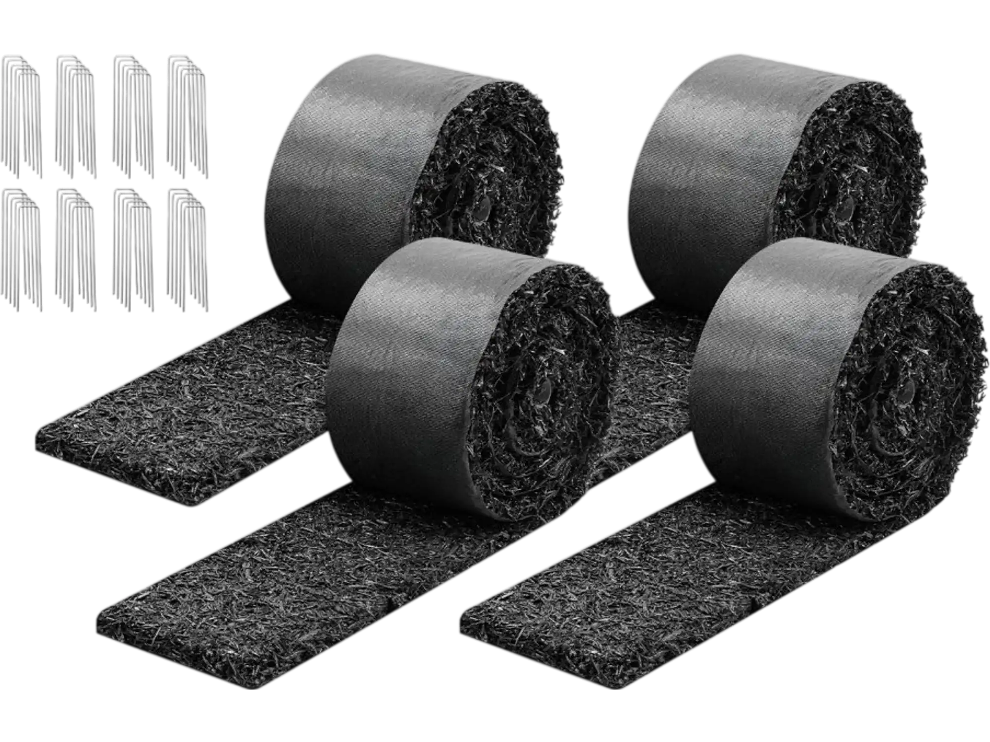 Vevor Rubber Mulch Mat Roll 4-Pack 120 x 4.5