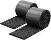 VEVOR Rubber Mulch Mat Roll, 2 Rolls 140 x 4.5 in, Recycled Rubber Permanent Mulch Edging Border, Natural-Looking Flower Barrier with Stakes, 0.5 in Thick Cuttable Garden Edgings for Landscaping