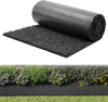 VEVOR Rubber Mulch Mat Roll, 96 x 24 in Recycled Rubber Mulch Mat, 0.5 Thick Cuttable, Reduced Weed Growth, Natural-Looking Weed Barrier Mat, Permanent Walkway Pathway for Landscaping