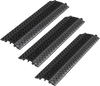 VEVOR Drop Over Cable Cover, 17,500 lbs/Axle Load Capacity, Heavy Duty Cable Hose Protector Ramp, Floor Cord Cover, for High Walking Traffic Areas, Indoor, Outdoor, Home, Office, Warehouse, 3 Pack