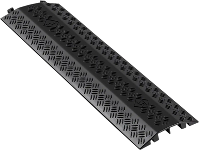 VEVOR Drop Over Cable Cover, 17,500 lbs/Axle Load Capacity, Heavy Duty Cable Hose Protector Ramp, Floor Cord Cover, for High Walking Traffic Areas, Indoor, Outdoor, Home, Office, Warehouse, 1 Pack