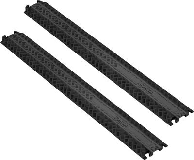 VEVOR 2-Pack Cable Protection Ramps, Supports Up to 2,000 lbs Per Axle, Durable Cord Safety Covers for Indoor & Outdoor Use, Ideal for Home, Office, Warehouse, and School Environments