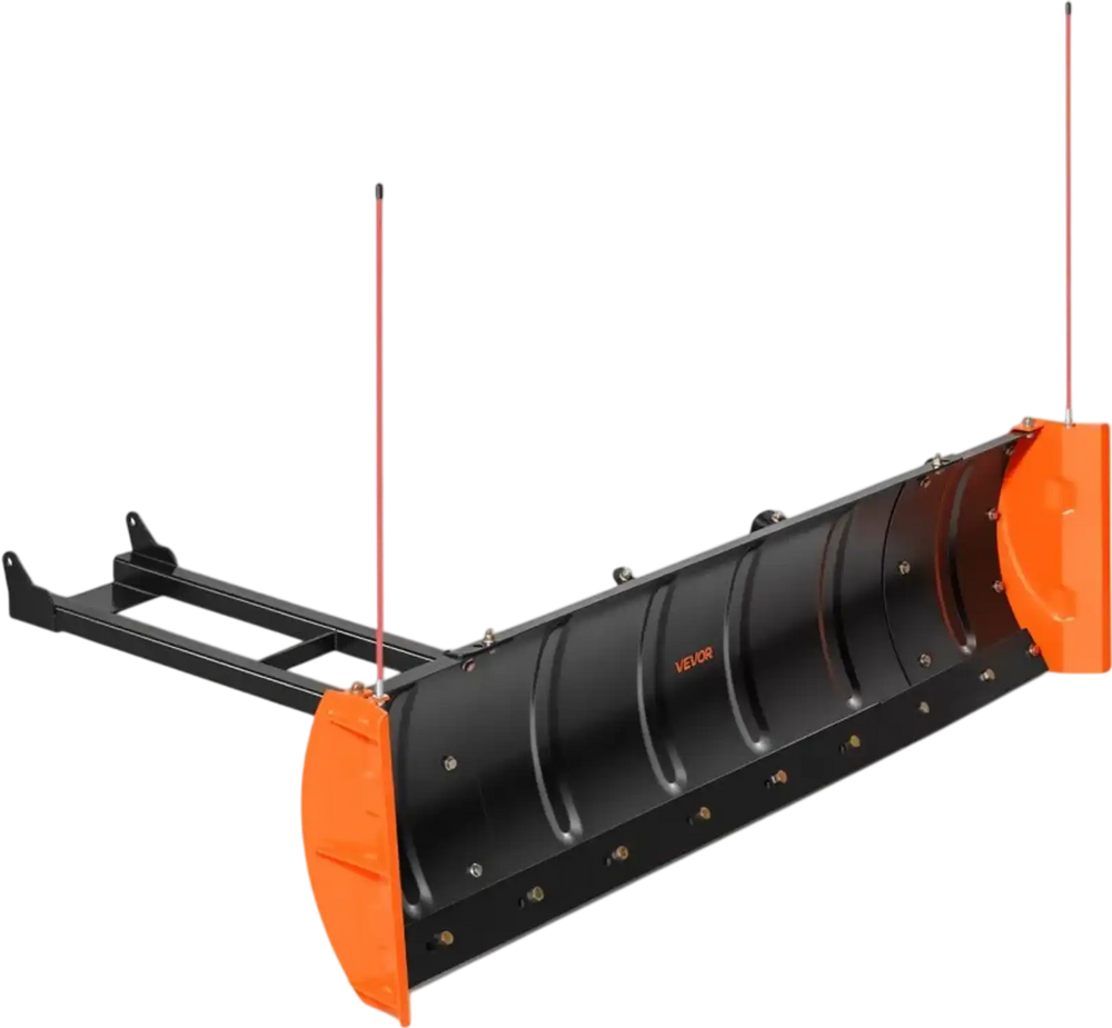 VEVOR Snow Plow Kit 43 in/60 in Width Adjustable Plow Attachment Side Wings, for Most ATVs & UTVs, Height & Left-Right Adjustable, 3 Mount Options, Universal Steel ATV Scrape Blade, Efficient Clearing