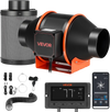 VEVOR Inline Duct Fan Kit Carbon Filter, 205 CFM 4 inch EC Motor Exhaust Ventilation Fan with 10-Speed, PWM Controller, App Control, Timer, Cooling System for Grow Tent, Indoor Gardening, Hydroponics
