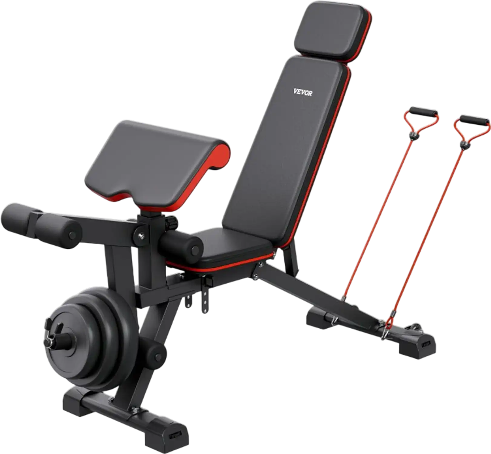 Vevor Weight Bench Adjustable Full Body Workout Bench with Leg Extension New