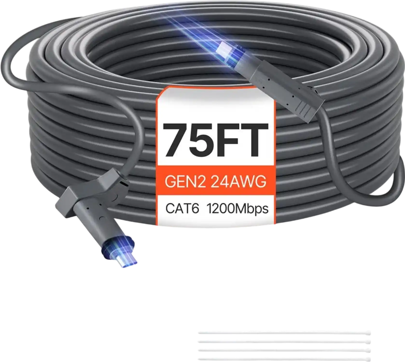 Vevor Extension Cable Starlink Gen 2 75' CAT6 24 AWG for Standard V2 New