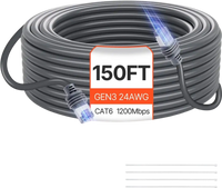 VEVOR Starlink Gen 3 Cable, 150 FT, 24 AWG Copper Core, Durable Extension Cable for Standard Generation 3, Compatible with Starlink Rectangular Satellite V3, Flexible Wiring for RV, Backyard, Camping