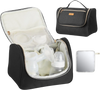 VEVOR Wearable Breast Pump Bag, Breast Feeding Bag with Waterproof Mat, Fits for M5/M6, Pumping Accessories & Breastmilk Storage, Portable Pump Carrying Case for Work, Travel & Family Use, Black