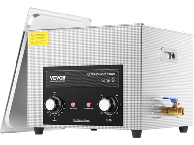 VEVOR 15L Ultrasonic Cleaner with Heater Timer & Basket, Professional Digital Sonic Cavitation Machine, 360W Cleaning Machine for Lab Tools, Metal Parts, Carburetor, Brass, Auto Parts, Engine Parts