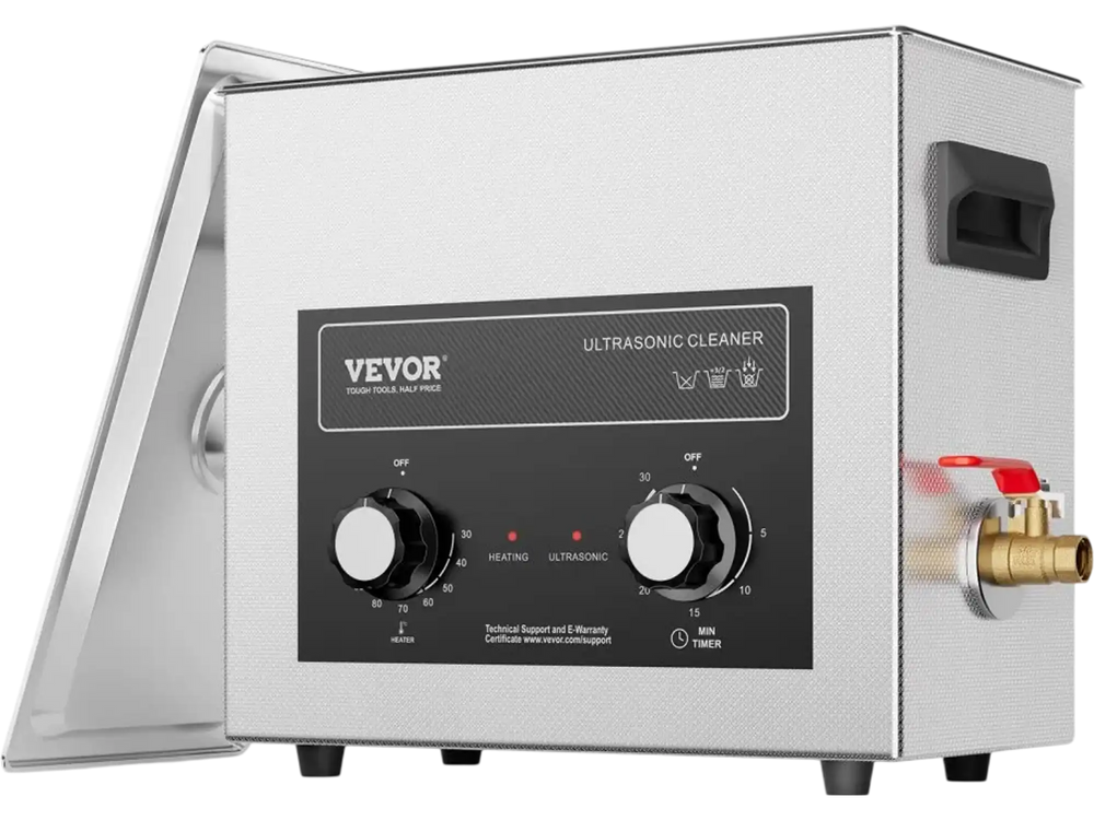 VEVOR 6L Ultrasonic Cleaner with Heater Timer & Basket, Professional Digital Sonic Cavitation Machine, 180W Cleaning Machine for Watch Instruments, Glasses, Coin, Metal Parts, Tool
