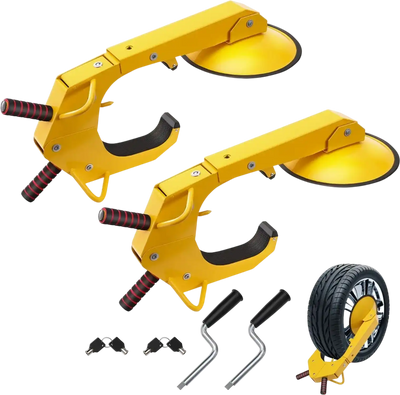 VEVOR Wheel Lock Clamp, 2-Pack Trailer Wheel Lock, Heavy-Duty Anti Theft Tire Lock, Adjustable Tire Boot Lock Tire Claw, Trailer Wheel Locks for RV Trailers, Cars, Trucks, SUVs