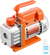 VEVOR Vacuum Pump, 3.5 CFM 1/4 HP, HVAC Single Stage Rotary Vane AC Vacuum Pump, for R134a R22 R410a Systems, 4 Pole Motor, for Automotive Air Conditioner Maintenance Resin Degassing, Oil Included