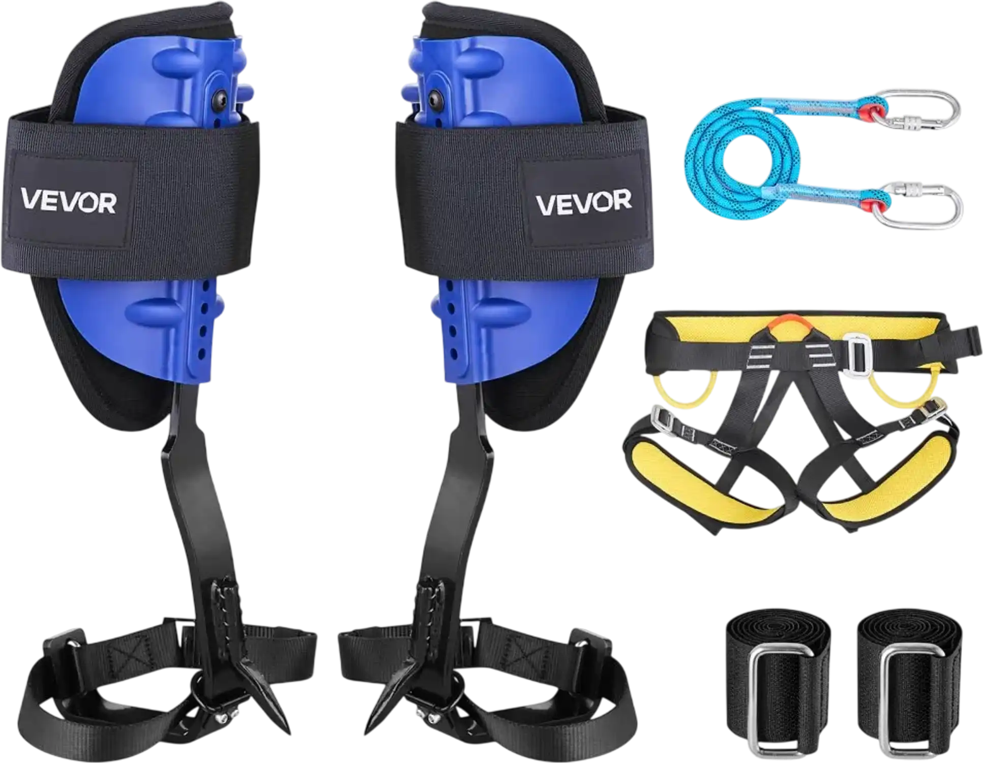 Vevor Tree Climbing Spikes Set Height-Adjustable Arborist Gear with Straps & Harness New