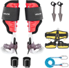 VEVOR Tree Climbing Spikes Set, Height-Adjustable Tree Climbing Gear with Straps & Spike Protectors, 350 lbs Load Capacity, Durable Aluminum Climb Spurs Arborist Equipment for Fruit Picking Hunting
