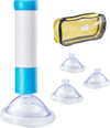 VEVOR Choking Rescue Device, Portable Airway Clear Anti Choking Suction Device with 4 Multi-size Masks and 1 Storage Bag, First Aid Kit for Removing Blocked Objects, for Home, School, Travel