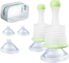 VEVOR Choking Rescue Device, Portable Airway Clear Anti Choking Suction Device with 5 Multi-size Masks and 1 Storage Bag, First Aid Kit for Removing Blocked Objects, for Home, School, Travel