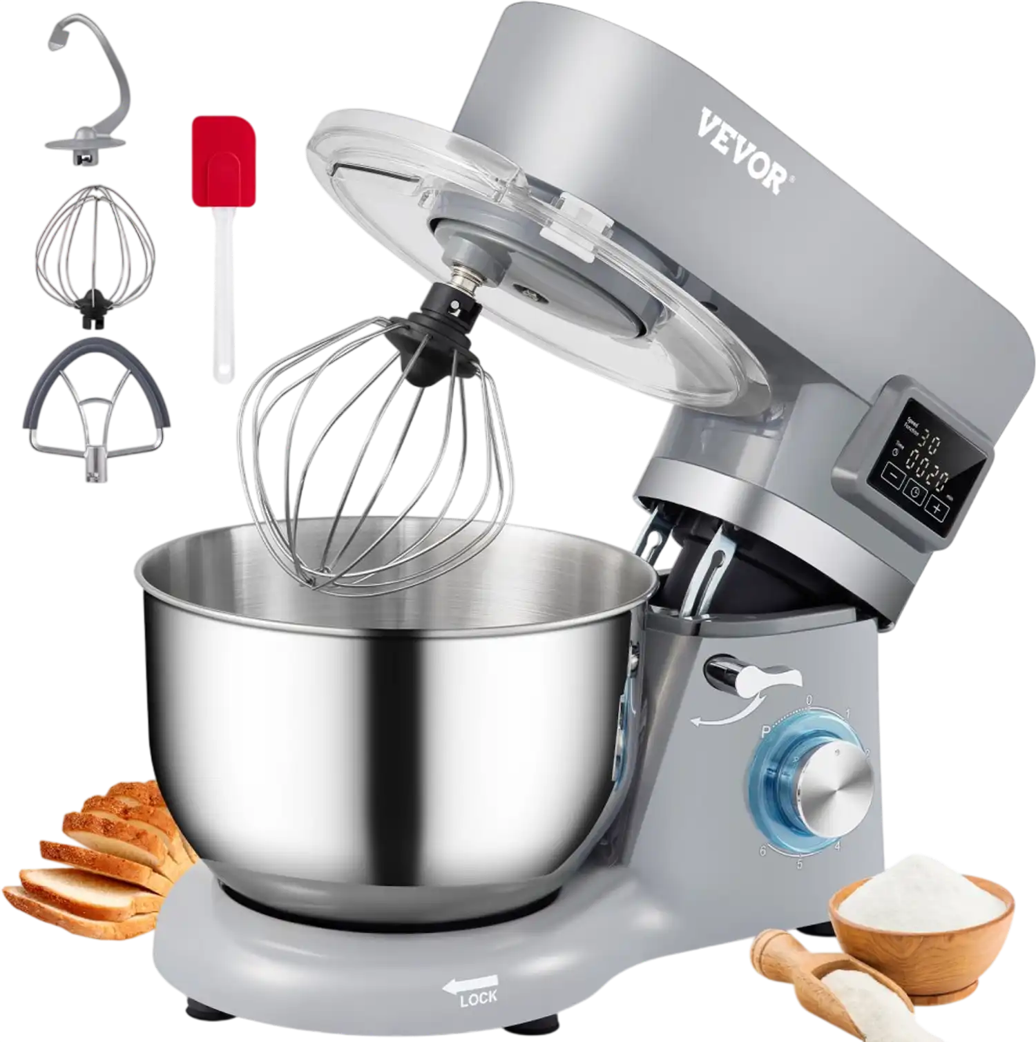 Vevor Stand Mixer 5.8 Qt Tilt-Head Electric Dough Mixer New