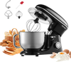 VEVOR Stand Mixer, 6 QT Dough Mixer, 660W 6 + P Speeds Tilt-head Food Mixer with Stainless Steel Bowl, Dough Hook, Wire Whip, Flat Beater, Scraper,Household Stand Mixer for Baking & Mixing, Black