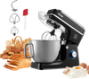 VEVOR Stand Mixer, 8.3QT Dough Mixer, 660W 6+P Speeds Tilt-head Food Mixer with Stainless Steel Bowl, Dough Hook, Wire Whip, Flat Beater, Scraper, Household Stand Mixer for Baking & Mixing, Black