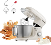 VEVOR Stand Mixer, 6 QT Dough Mixer, 660W 6 + P Speeds Tilt-head Food Mixer with Stainless Steel Bowl, Dough Hook, Wire Whip, Flat Beater, Scraper, Household Stand Mixer for Baking & Mixing, White