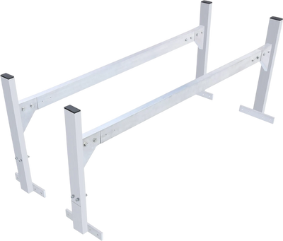 VEVOR Van Roof Ladder Rack, 2 Bars Aluminum Alloy Roof Ladder Racks, 400 LBS Capacity Rain-Gutter Van Roof Rack, Adjustable Length 51.2