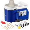 VEVOR Pottery Wheel, 350W, 11 in Clay Wheel Forming Machine, 60-300 RPM Adjustable Speed with Handle and Pedal Control, ABS Detachable Basin, Accessory Kit for Adults and Beginners Craft DIY, Blue