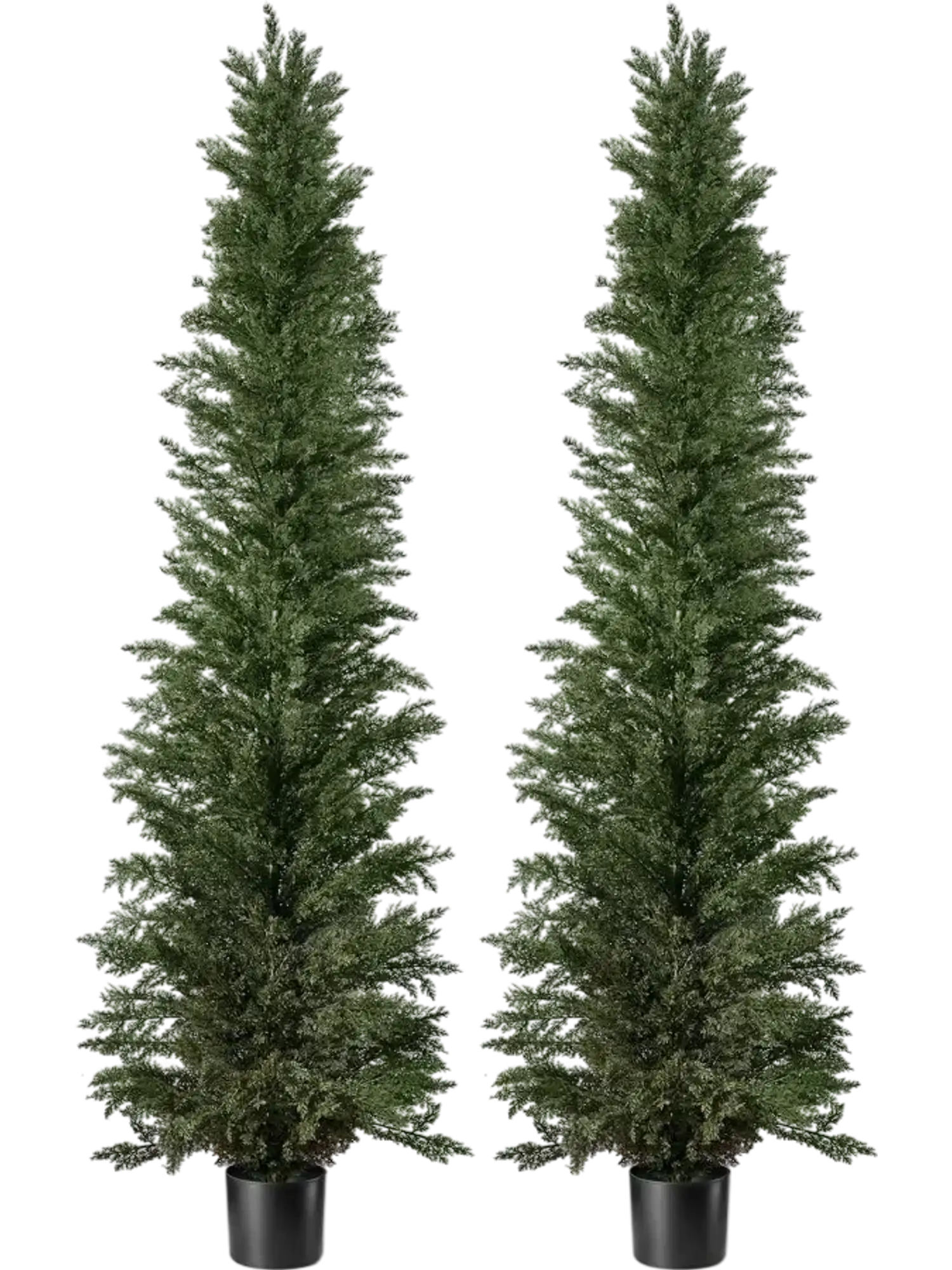 Vevor Artificial Topiary Cedar Tree 8' Set of 2 Pyramidal with Pot New