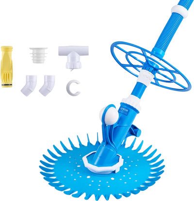 Vevor Pool Cleaner Automatic Suction Vacuum Sweeper with 12 Hoses for In-Ground and Above-Ground Pools New