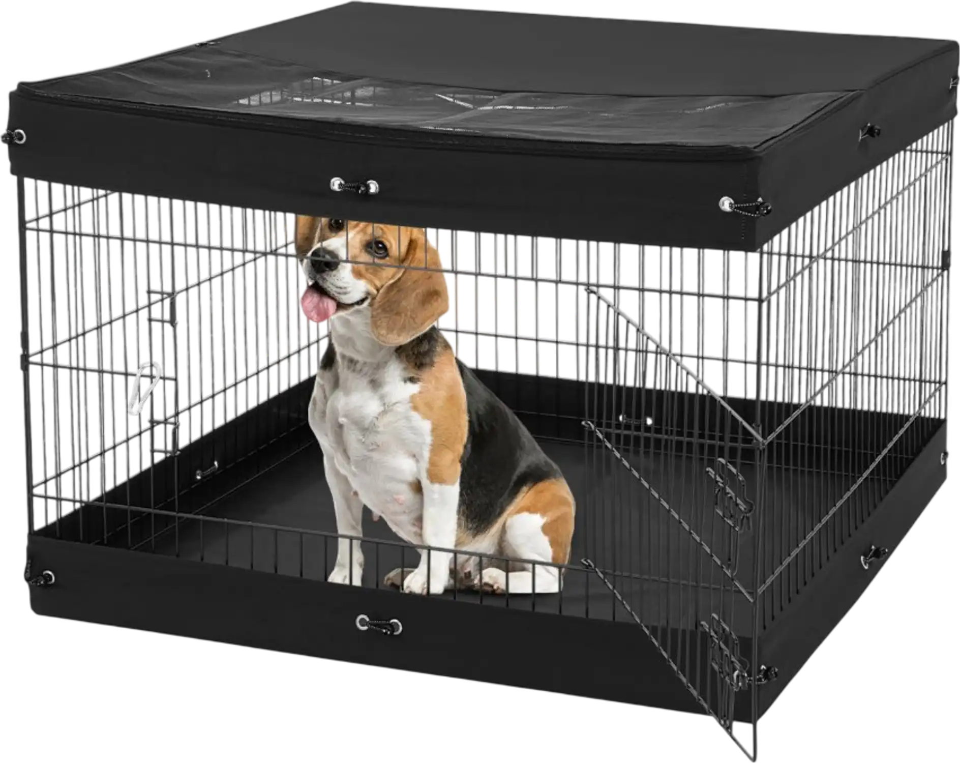 Vevor Dog Playpen Foldable Metal Pet Exercise Pen with Top Cover and Bottom Pad New
