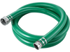 VEVOR Suction Hose 3" x 20 ft Heavy Duty PVC Suction Pump Hose Assembly, for Swimming Pool Trash Pump, 60 PSI Max Pressure, Weather & Burst-Resistant, Male x Female Cam and Groove Fittings, Green