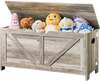 VEVOR Wooden Toy Chest for Kids, Toddler Toy Storage Box with Flip-Top Lid and Safety Hinge, 38.98 x 15.55 x 18.9" Large Kids Storage Bench for Playroom, Bedroom, Living Room or Entryway, Gray