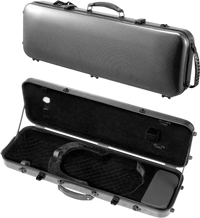 VEVOR 
4/4 Full Size Violin Case, Built-in Hygrometer, Lightweight Portable Travel Carrying Bag, with Plush Lining, Shoulder Straps, Anti-Scratch, Professional Oblong Shape, for Violin, Black