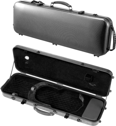 VEVOR 
4/4 Full Size Violin Case, Built-in Hygrometer, Lightweight Portable Travel Carrying Bag, with Plush Lining, Shoulder Straps, Anti-Scratch, Professional Oblong Shape, for Violin, Black