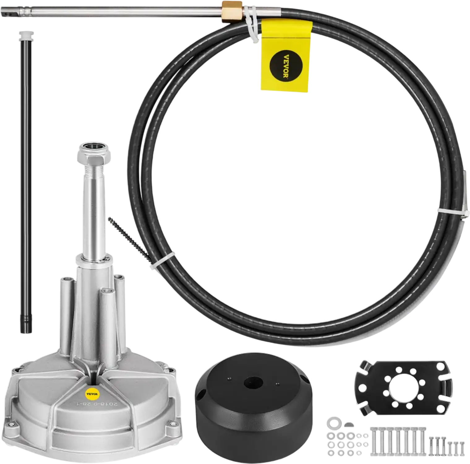 Vevor Boat Steering Kit Outboard Marine Steering System with 12' Steering Cable 3/4