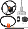 VEVOR Outboard Steering System 14\' Outboard Steering Kit 14 Feet Boat Steering Cable with 13\" Wheel Durable Marine