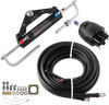 VEVOR Hydraulic Steering Kit 150HP Hydraulic Outboard Steering System 20 ft, Marine Boat Steering System, 2.5 MPa Helm Pump, Two-Way Lock Cylinder, 20 Feet High-Strength Hoses, for Single-Engine Use