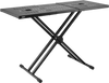 VEVOR DJ Table Stand, (32"-43") x 18" Portable DJ Laptop and Controller Stand, Lightweight DJ Desk DJ Booth Adjustable Height DJ Stand, Foldable Double-X Keyboard Stand & Tabletop, Audio Mixer Stand
